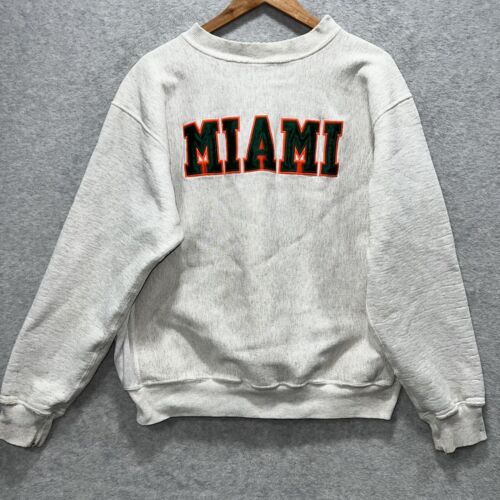 Vntg GrayBear Mens Sz L Miami Florida Crewneck Re… - image 1