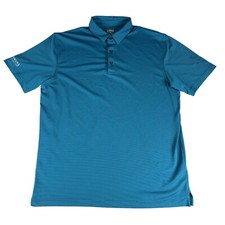 Callaway Polo Shirt Men s Large Blue Short Sleeve Opti-Dri Golf Preppy Outdoor