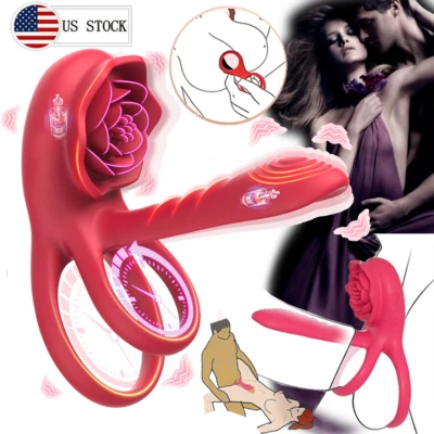 Penis Cock Ring Vibrator G-spot Dildo Massager Sex Toys For Women Men  Couples | eBay