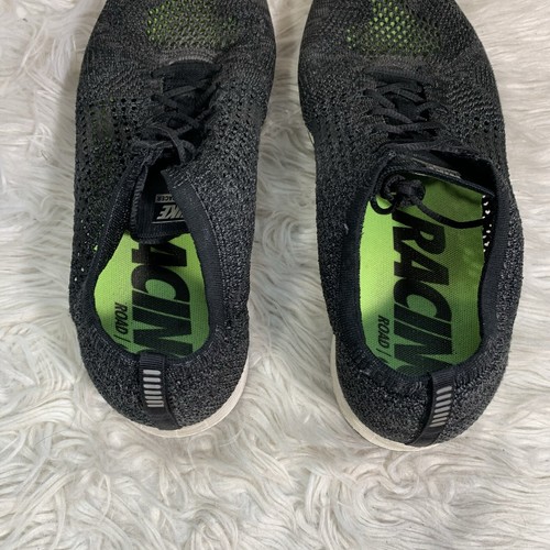 2016 Nike Flyknit Racer Knit by Night Black Dark Grey Volt Running Shoe  Mens 12 | eBay