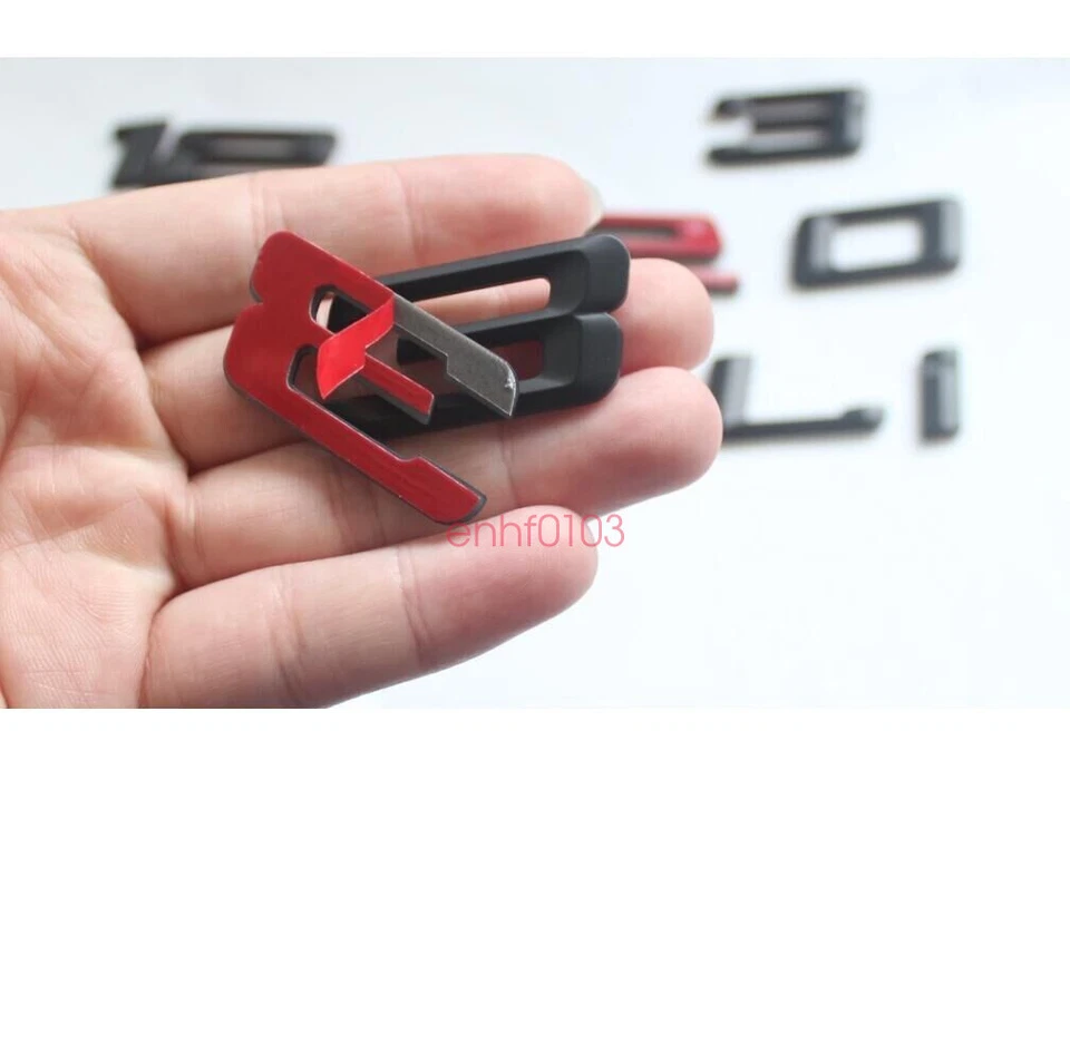 Pegatina insignia emblema letras maletero número negro mate para BMW Serie 5 528i Foto 4 de 4