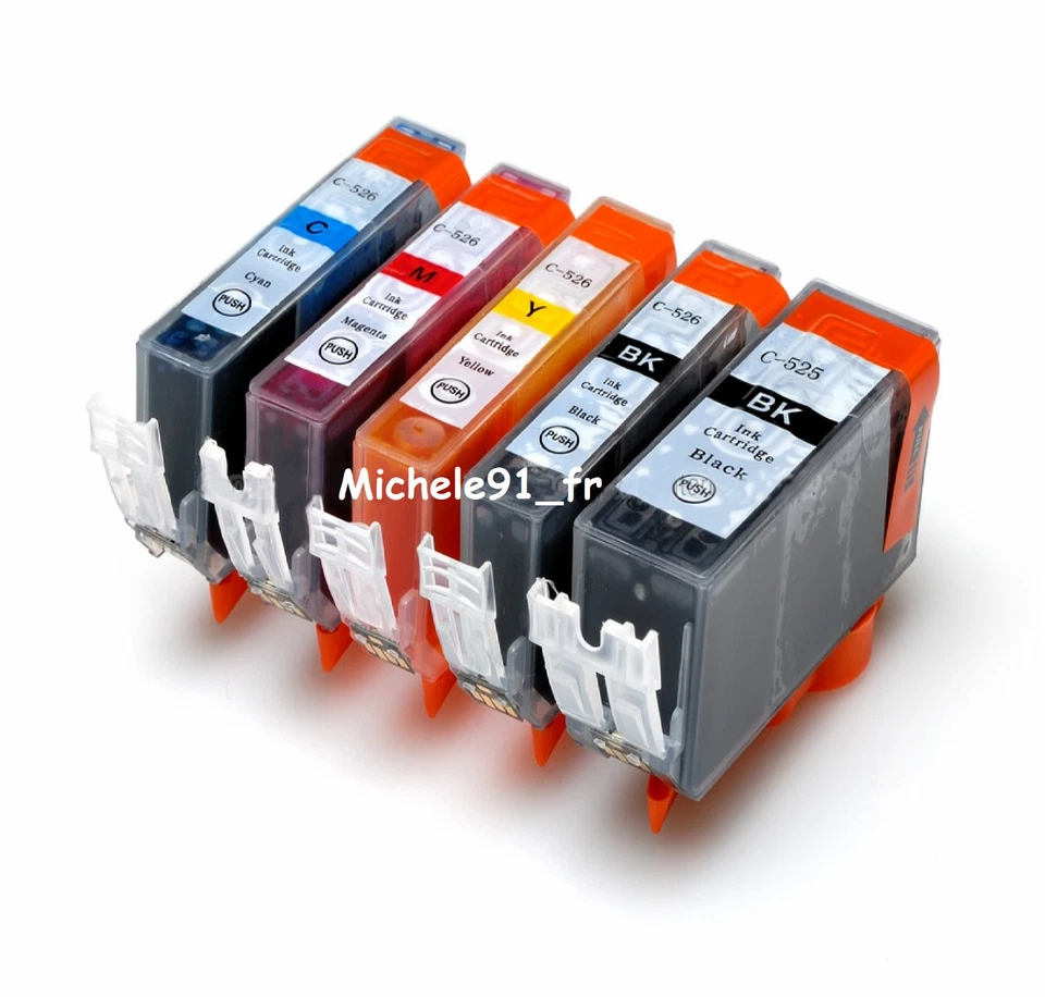 Cartouches Non OEM compatibles avec Canon Ix6550 Pgi525 / Cli526 1x Grande noire