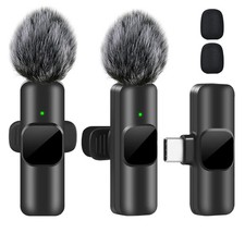 Lavalier Microphone Wireless Audio Video Recording Mini Mic For Android/iPhone
