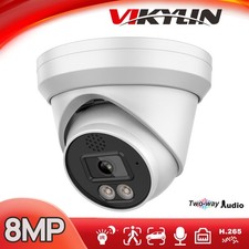 VIKYLIN 8MP IR30M Home Ethernet 4K Security POE Camera MIC Speaker Night Vision