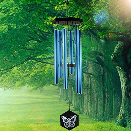  Wind Chimes Outdoor w/Butterfly Sign Memorial Windchimes Great Wind Chime 