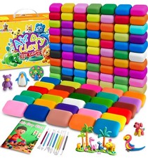 Air Dry Clay 100 Colors Foam Clay Non-Sticky Soft Air Dry Foam Clay, Moldable...