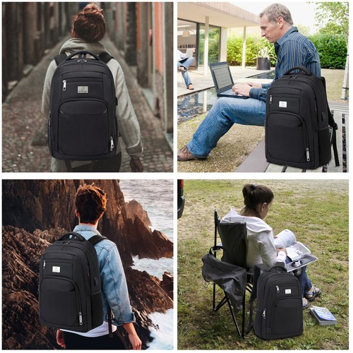 BAIGIO 50L Laptop Rucksack Wasserdicht Freizeit Reise Arbeit Schulrucksack Neu - Bild 13 von 14