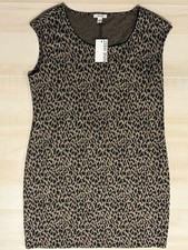 Nine West Leopard Print Knit Dress Womens XL Animal Print Mob Wife NWT $50