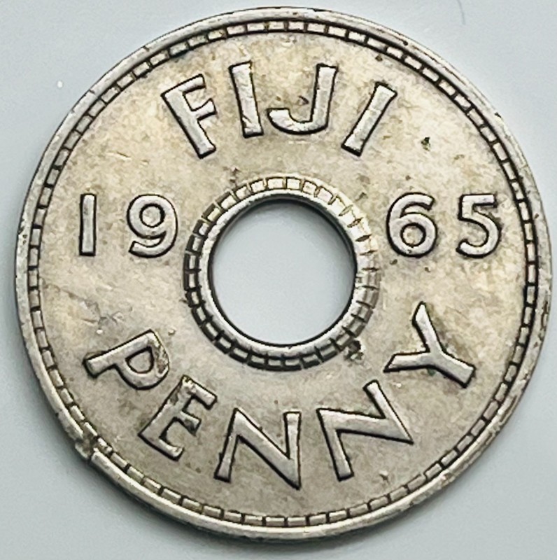 1965 Fiji Penny KM# 21 Circulated Condition