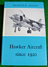HAWKER AIRCRAFT since 1920 K Mason 1971 Original Putnam London TOP WIE NEU !