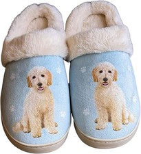 E S Pets Goldendoodle Snugg Slippers for Pet Lovers - Fuzzy Memory Foam, S/M