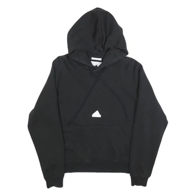 ADIDAS Sweat à Capuche Homme Noir Coton Mélangé Style Pull Taille S - Photo 1/4