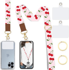 Phone Lanyard Wrist Strap Crossbody Adjustable, Cell Phone Lanyard for Around Th