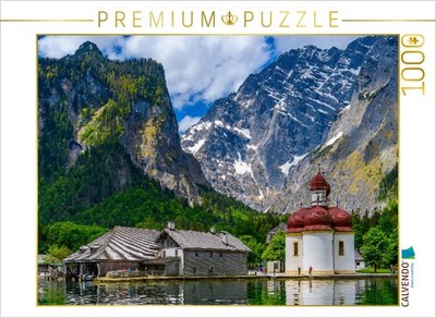 CALVENDO Puzzle Halbinsel Hirschau mit St. Bartholomä | 1000 Teile Lege-Größe 64