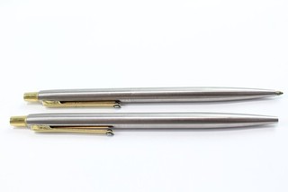 Vintge Montblanc Slimline Classic Ballpoint Pens Biros x2