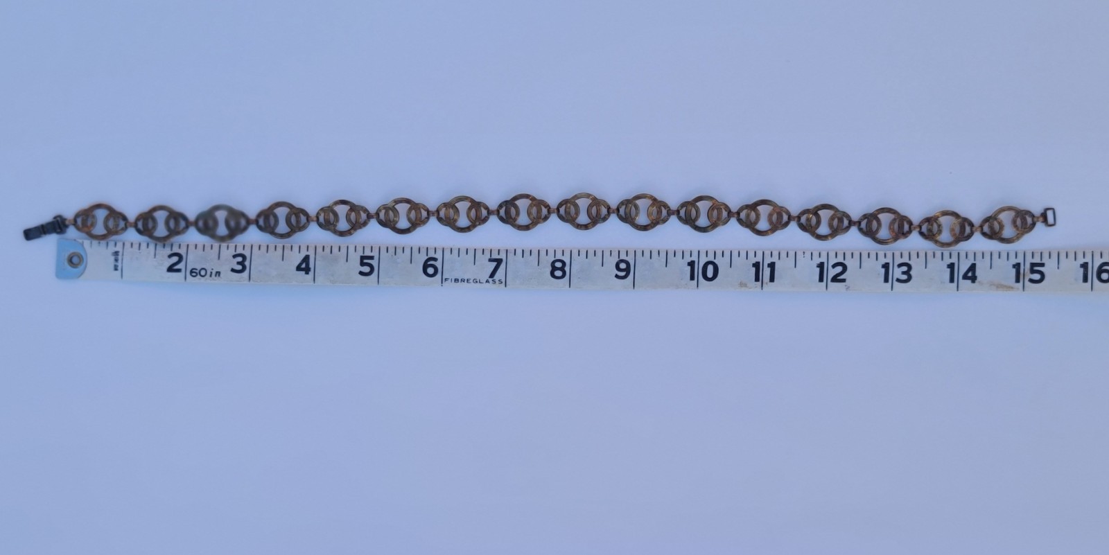 Vtg Sterling 925 Solid Silver Circle Link Choker … - image 10