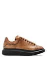 ALEXANDER MCQUEEN Oversized Men's Brown Leather Sneakers New & Authentic