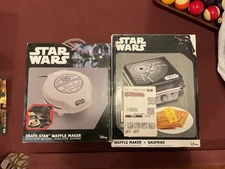 Star Wars Waffle Makers (2) Death Star and Rebel Alliance New In Box’s