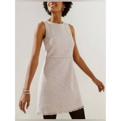 Loft Tweed Fringe Sheath Dress