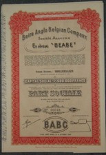 Beira Anglo Belgian Company Societe Anonyme 1952