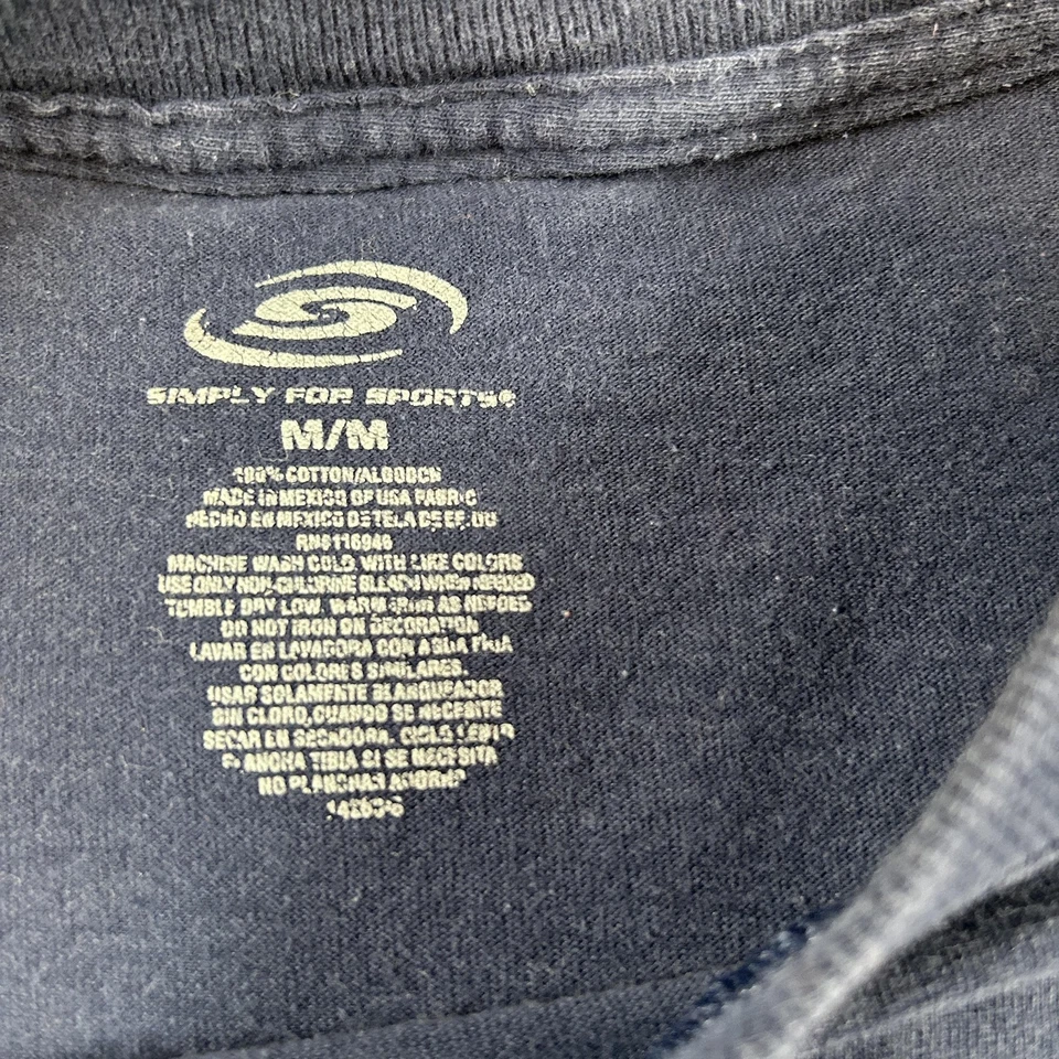 Camisa ganadora para hombre mediana azul marino divertida camiseta gráfica eslogan simple para deportes Foto 4 de 4