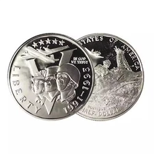1993 1991-1995 World War II Commemorative Clad Half Dollar Proof