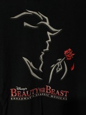 Disney Beauty And The Beast Broadway Musical T-shirt Black Small Embroidered