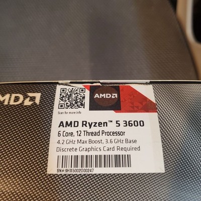 *EMPTY BOX* AMD RYZEN 5 3600 100-100000031BOX AM4 Desktop CPU Processor