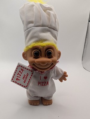 Vintage Russ Troll Pizza Chef Troll Doll, 5  Pizza  Troll Vintage Trolls Tlc