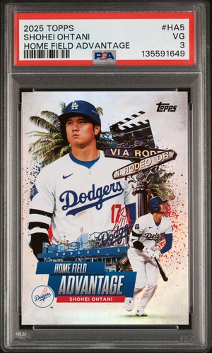 2025 TOPPS HOME FIELD ADVANTAGE #HA5 SHOHEI OHTANI PSA 3