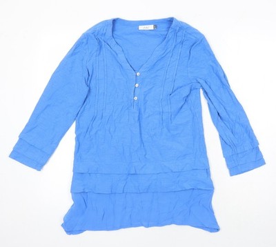 Tunika-Bluse Damen UK Größe S Adini Blau