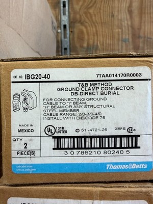 Thomas & Betts IBG20-40 Ground Clamp Connector(2) - Bronze