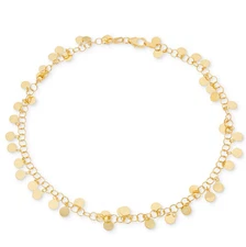 Giani Bernini Shaky Disc Ankle Bracelet in 18K Gold Plated Sterling Silver NWD