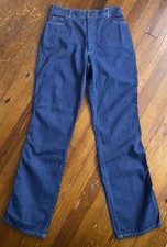 VTG 70s 80s SEARS High Waist Wide leg Western Flannel Feel Tall Jeans 30X35 M/L