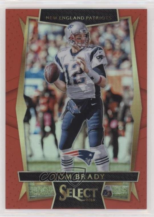 2016 Panini Select Concourse Red Prizm /99 Tom Brady #13