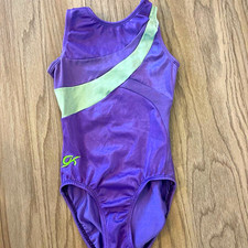 GK Purple Gymnastics Leotard size AXS a little faded