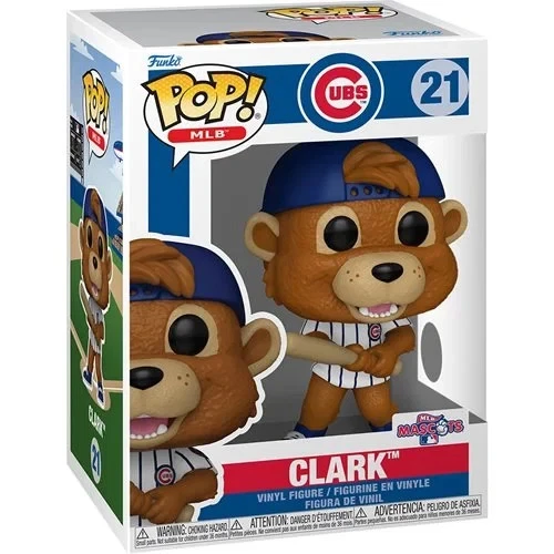 Funko POP! Clark Bear Chicago Cubs 2026 MLB Mascot Figure 21 + Protector