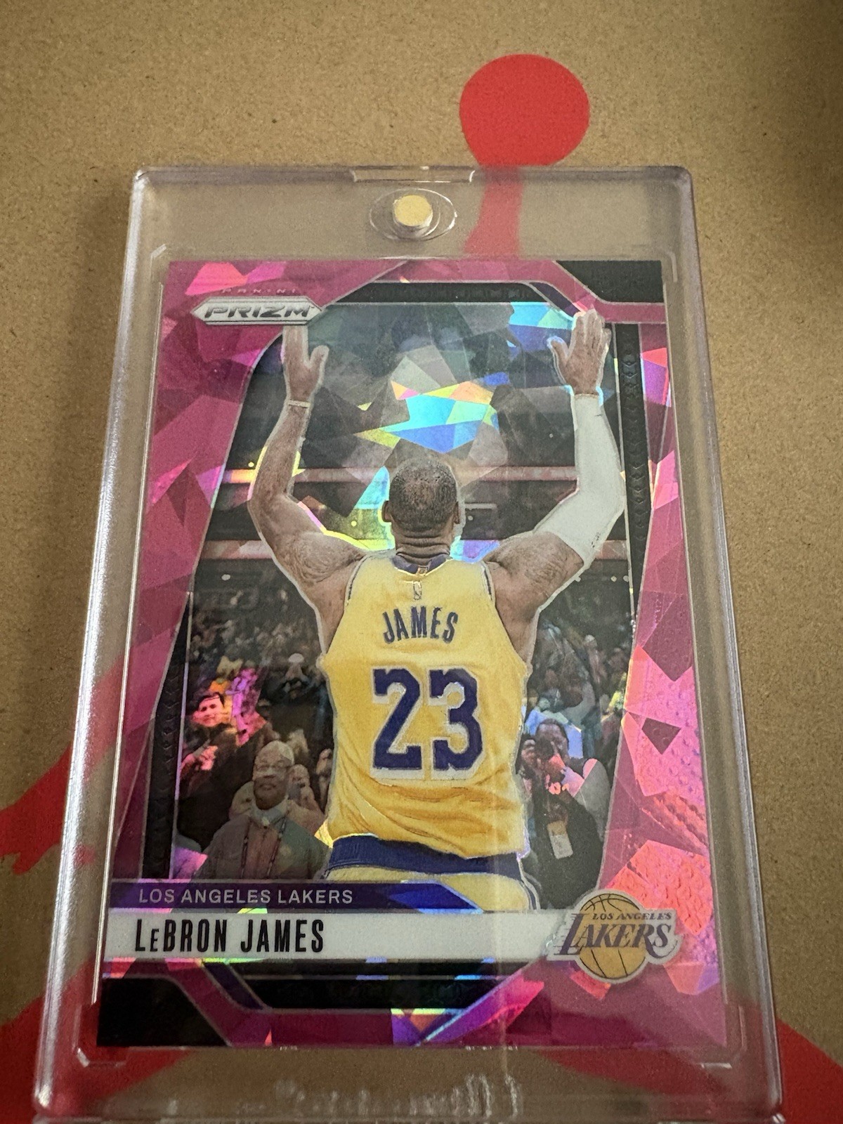 Panini Prizm LeBron James Los Angeles Lakers Pink Cracked Ice Prizm 2024-25 #130