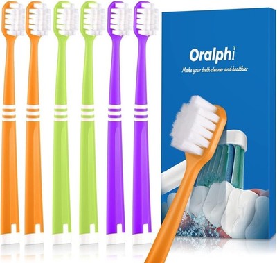 Oralphi Extra Soft Toothbrush for Sensitive Gums, Wide Head Soft Bristle Toot...