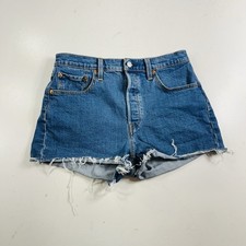 Levi s 501 Button Fly Jean Shorts Light Wash Cut Off Women s Size 29