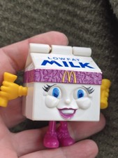 1993 Vintage McDonalds Happy Meal Toys Changeables Lowfat Milk Carton