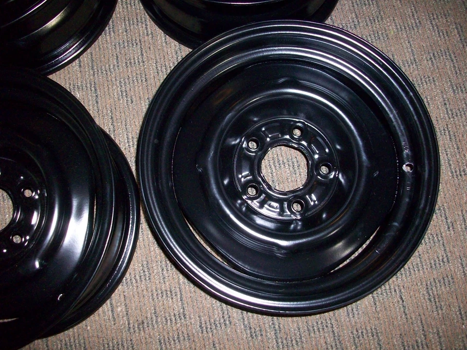 1979-1990 Chevy Caprice Impala 4 Powder Coated 15x6" Steel Wheels #s Matching! - Image 3 of 4