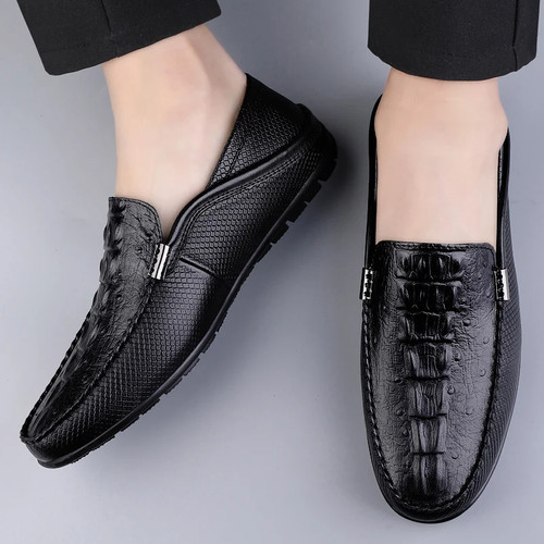  Herren Echtleder Vielseitig Business Freizeit Schuhe Weiche Sohle Flache Halbschuhe - Bild 24 von 26
