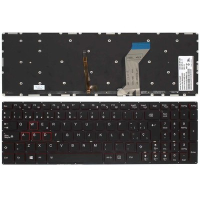 Tastatur Hinterleuchtet Gaming Für Laptop Lenovo Ideapad Y700-15 Black Ohne Meer