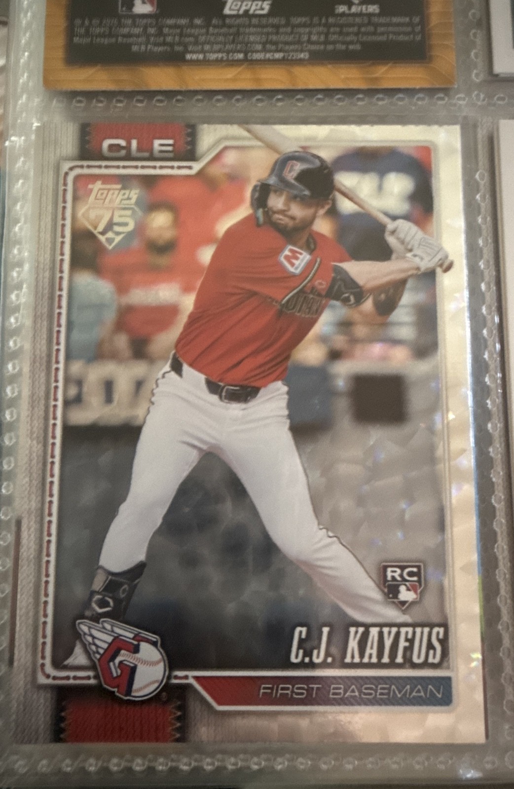 2026 Topps Series 1 - C.J. Kayfus #35 Silver Crackle Foil (RC)