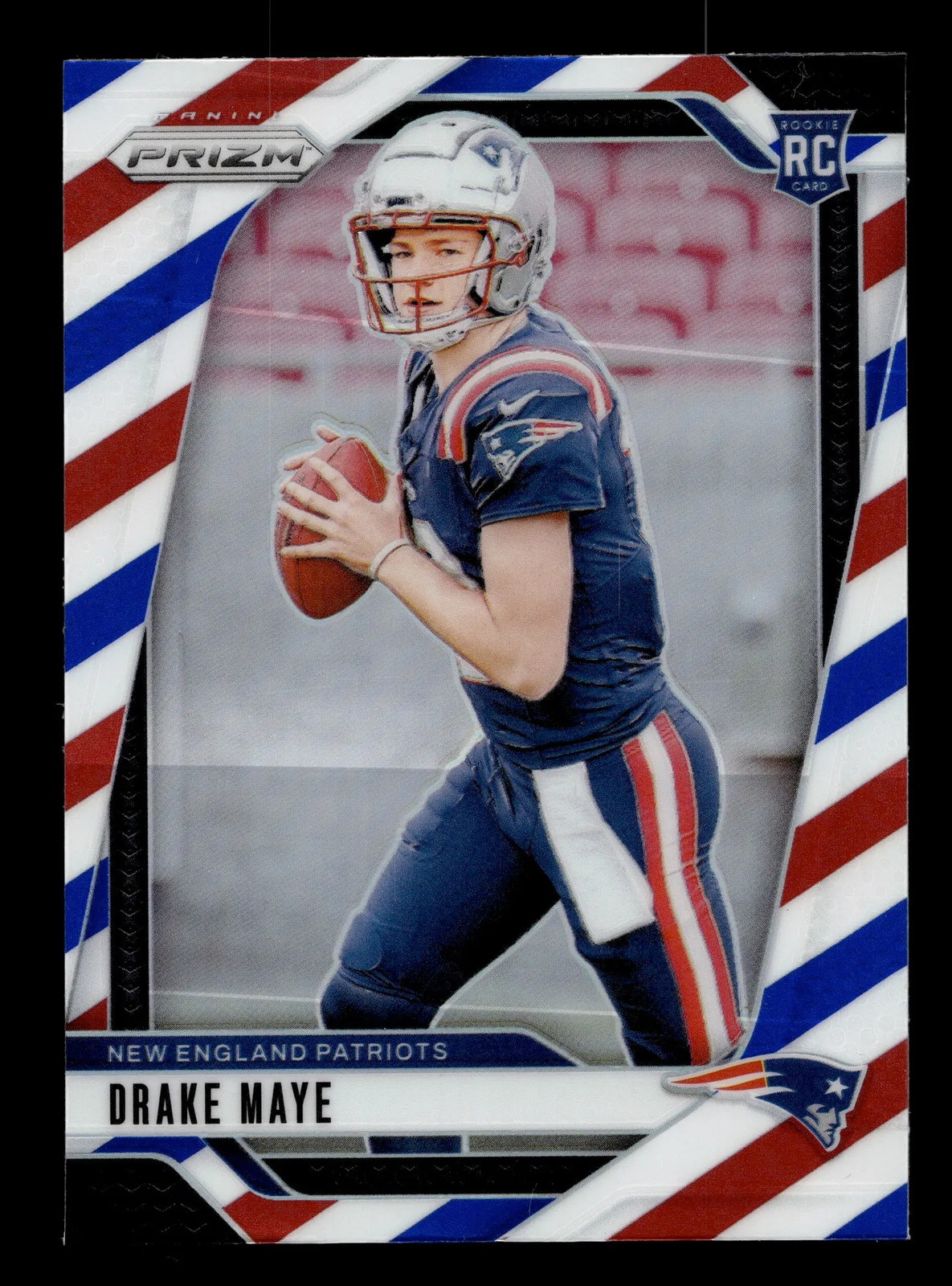2024 Panini Prizm Football #329 Drake Maye Red White Blue RC
