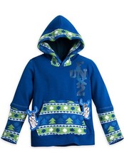 Disney Store Frozen Hooded Fleece Pullover Size 7/8