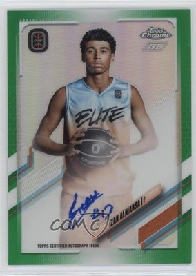 2021 Topps Chrome OTE Overtime Elite Green Refractor 47/75 Izan Almansa Auto ne1