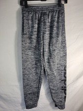 Adidas Youth Gray Space Dye Jogger Sweatpants Size L 14/16 Athletic Logo Pants
