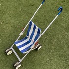 Andrews Maclaren Ltd Play Buggy Childs Toy Blue  White Striped Pushchair Vtge